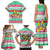 Merry Chickmas Christmas Family Matching Tank Maxi Dress and Hawaiian Shirt with Yellow Cartoon Birds in Santa Hats and Red Green Snowflake Pattern - Wonder Print Shop