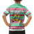 Merry Chickmas Christmas Kid Hawaiian Shirt with Yellow Cartoon Birds in Santa Hats and Red Green Snowflake Pattern - Wonder Print Shop