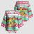 Merry Chickmas Christmas Kimono Sleeve Blouse with Yellow Cartoon Birds in Santa Hats and Red Green Snowflake Pattern - Wonder Print Shop