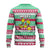 Merry Chickmas Christmas Ugly Christmas Sweater with Yellow Cartoon Birds in Santa Hats and Red Green Snowflake Pattern - Wonder Print Shop