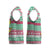 Merry Chickmas Christmas Knitted V-Neck Vest with Yellow Cartoon Birds in Santa Hats and Red Green Snowflake Pattern - Wonder Print Shop