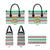 Merry Chickmas Christmas Leather Bag with Yellow Cartoon Birds in Santa Hats and Red Green Snowflake Pattern - Wonder Print Shop