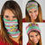 Merry Chickmas Christmas Neck Gaiter with Yellow Cartoon Birds in Santa Hats and Red Green Snowflake Pattern - Wonder Print Shop