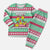Merry Chickmas Christmas Pajama Set with Yellow Cartoon Birds in Santa Hats and Red Green Snowflake Pattern - Wonder Print Shop