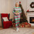Merry Chickmas Christmas Pajama Set with Yellow Cartoon Birds in Santa Hats and Red Green Snowflake Pattern - Wonder Print Shop