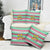 Merry Chickmas Christmas Pillow Cover with Yellow Cartoon Birds in Santa Hats and Red Green Snowflake Pattern - Wonder Print Shop