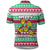 Merry Chickmas Christmas Polo Shirt with Yellow Cartoon Birds in Santa Hats and Red Green Snowflake Pattern - Wonder Print Shop