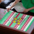 Merry Chickmas Christmas Puzzle with Yellow Cartoon Birds in Santa Hats and Red Green Snowflake Pattern - Wonder Print Shop