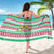 Merry Chickmas Christmas Sarong with Yellow Cartoon Birds in Santa Hats and Red Green Snowflake Pattern - Wonder Print Shop