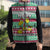 Merry Chickmas Christmas Sleeveless Puffer Jacket with Yellow Cartoon Birds in Santa Hats and Red Green Snowflake Pattern - Wonder Print Shop