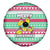 Merry Chickmas Christmas Spare Tire Cover with Yellow Cartoon Birds in Santa Hats and Red Green Snowflake Pattern - Wonder Print Shop