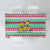 Merry Chickmas Christmas Tablecloth with Yellow Cartoon Birds in Santa Hats and Red Green Snowflake Pattern - Wonder Print Shop
