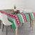Merry Chickmas Christmas Tablecloth with Yellow Cartoon Birds in Santa Hats and Red Green Snowflake Pattern - Wonder Print Shop