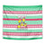 Merry Chickmas Christmas Tapestry with Yellow Cartoon Birds in Santa Hats and Red Green Snowflake Pattern - Wonder Print Shop