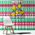 Merry Chickmas Christmas Window Curtain with Yellow Cartoon Birds in Santa Hats and Red Green Snowflake Pattern - Wonder Print Shop