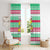 Merry Chickmas Christmas Window Curtain with Yellow Cartoon Birds in Santa Hats and Red Green Snowflake Pattern - Wonder Print Shop