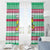 Merry Chickmas Christmas Window Curtain with Yellow Cartoon Birds in Santa Hats and Red Green Snowflake Pattern - Wonder Print Shop