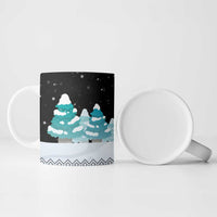 Merry Christmas Bulldog And Snowman Ceramic Mug Dog Snowman Christmas Tree and Red Car Winter Scene - Wonder Print Shop