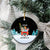 Merry Christmas Bulldog And Snowman Ceramic Ornament Dog Snowman Christmas Tree and Red Car Winter Scene - Wonder Print Shop