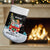 Merry Christmas Bulldog And Snowman Christmas Stocking Dog Snowman Christmas Tree and Red Car Winter Scene - Wonder Print Shop