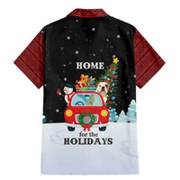 Merry Christmas Bulldog And Snowman Family Matching Mermaid Dress and Hawaiian Shirt Dog Snowman Christmas Tree and Red Car Winter Scene - Wonder Print Shop