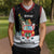 Merry Christmas Bulldog And Snowman Christmas Knitted V-Neck Vest Dog Snowman Christmas Tree and Red Car Winter Scene - Wonder Print Shop
