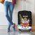 Merry Christmas Bulldog And Snowman Luggage Cover Dog Snowman Christmas Tree and Red Car Winter Scene - Wonder Print Shop
