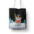 Merry Christmas Bulldog And Snowman Tote Bag Dog Snowman Christmas Tree and Red Car Winter Scene - Wonder Print Shop