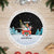 Merry Christmas Bulldog And Snowman Tree Skirt Dog Snowman Christmas Tree and Red Car Winter Scene - Wonder Print Shop