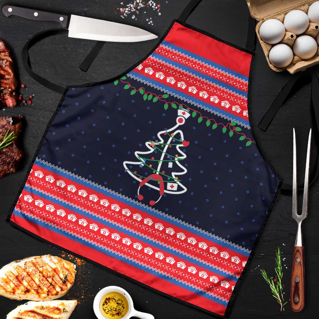 Merry Christmas Nurse Apron Stethoscope Tree Nurses and Medical Workers - Wonder Print Shop