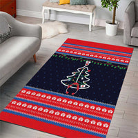 Merry Christmas Nurse Area Rug Stethoscope Tree Nurses and Medical Workers - Wonder Print Shop