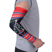 Merry Christmas Nurse Arm Sleeves Stethoscope Tree Nurses and Medical Workers - Wonder Print Shop