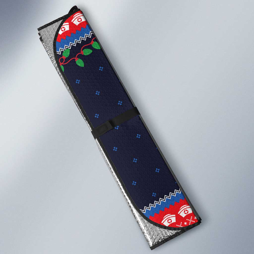 Merry Christmas Nurse Auto Sun Shade Stethoscope Tree Nurses and Medical Workers - Wonder Print Shop