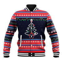 Merry Christmas Nurse Baseball Jacket Stethoscope Tree Nurses and Medical Workers - Wonder Print Shop