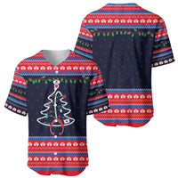 Merry Christmas Nurse Baseball Jersey Stethoscope Tree Nurses and Medical Workers - Wonder Print Shop
