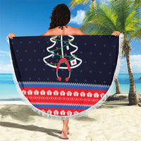 Merry Christmas Nurse Beach Blanket Stethoscope Tree Nurses and Medical Workers - Wonder Print Shop