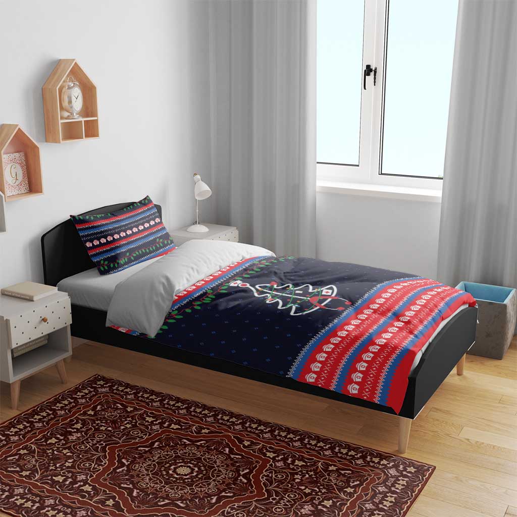 Merry Christmas Nurse Bedding Set Stethoscope Tree Nurses and Medical Workers - Wonder Print Shop