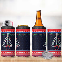 Merry Christmas Nurse 4 in 1 Can Cooler Tumbler Stethoscope Tree Nurses and Medical Workers - Wonder Print Shop
