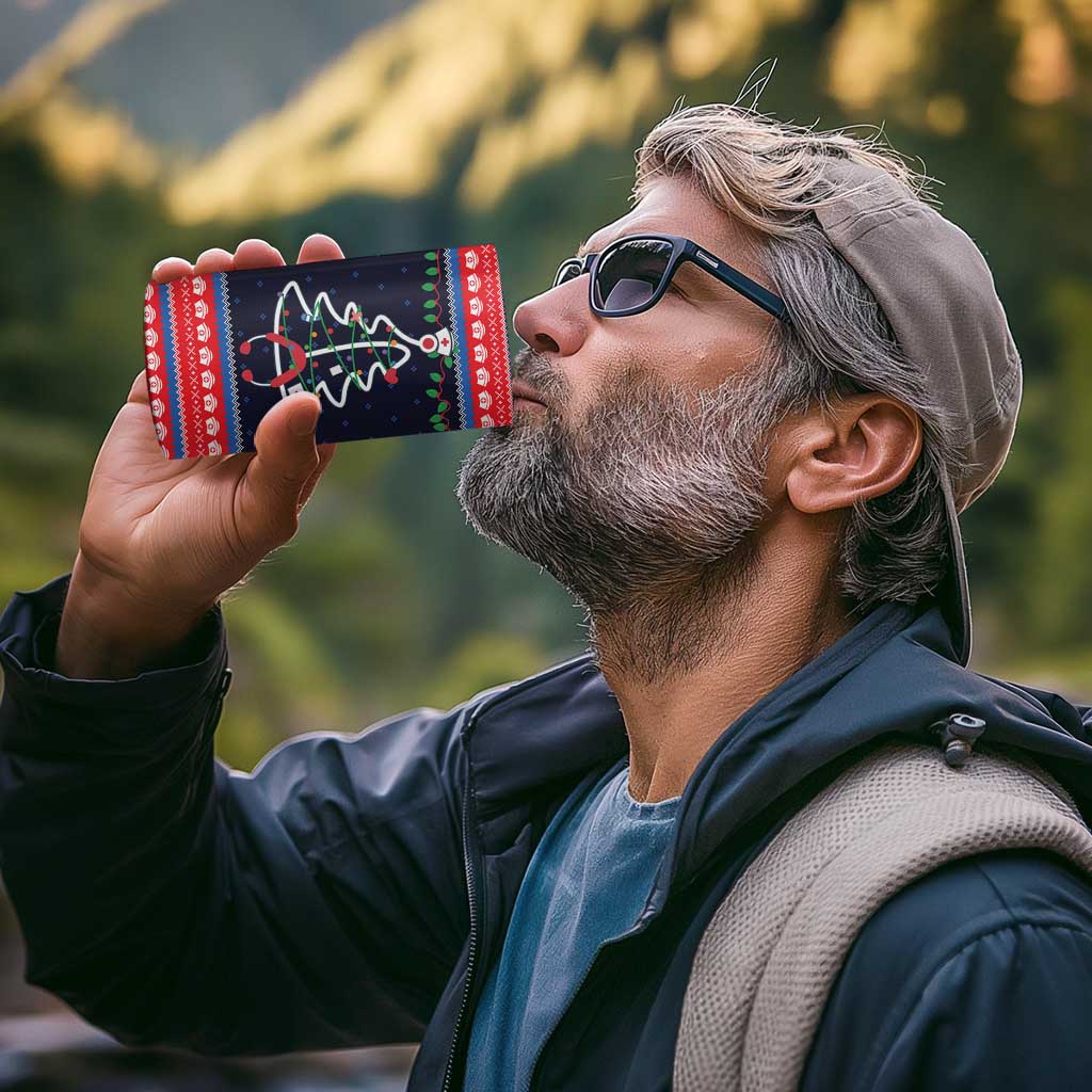 Merry Christmas Nurse 4 in 1 Can Cooler Tumbler Stethoscope Tree Nurses and Medical Workers - Wonder Print Shop