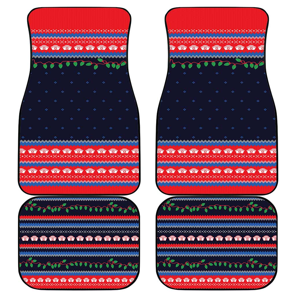 Merry Christmas Nurse Car Mats Stethoscope Tree Nurses and Medical Workers - Wonder Print Shop