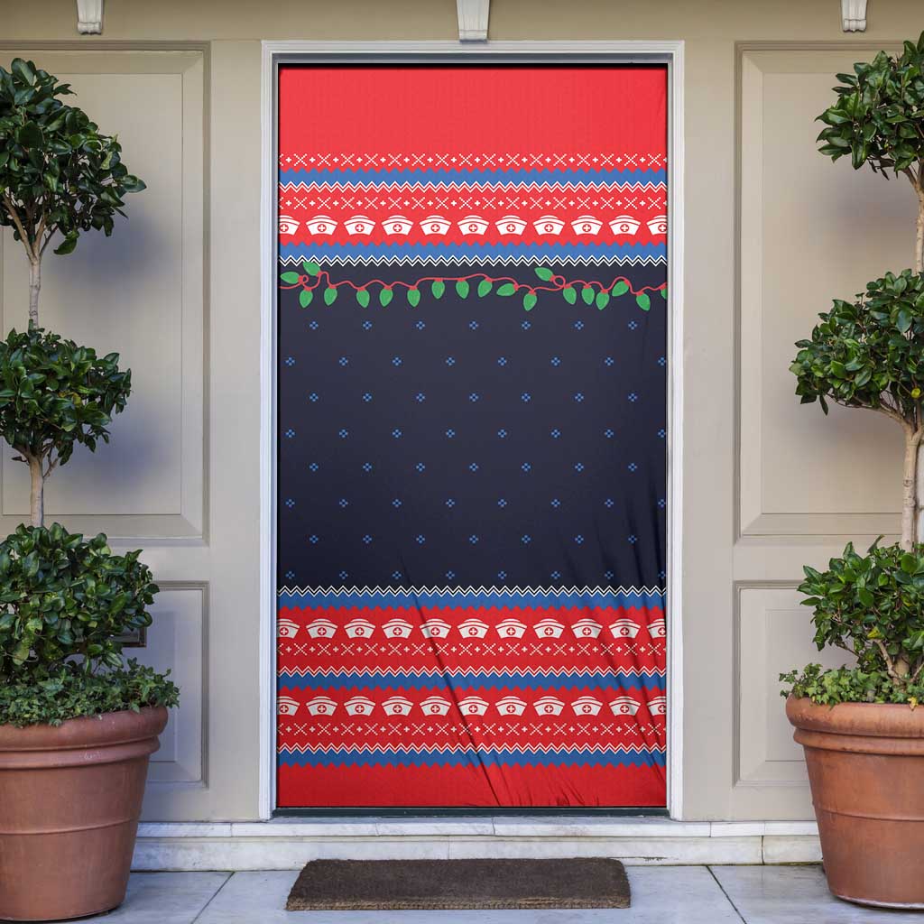 Merry Christmas Nurse Door Cover Stethoscope Tree Nurses and Medical Workers - Wonder Print Shop