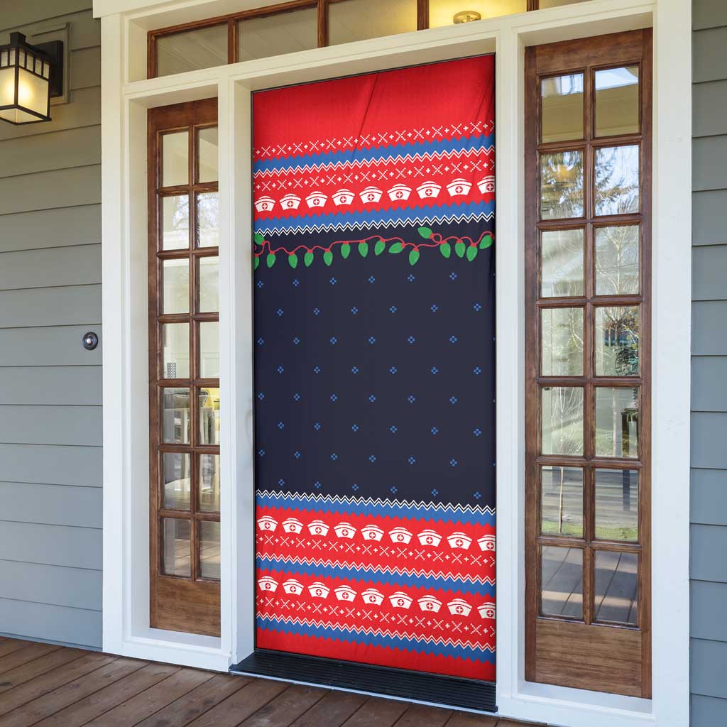 Merry Christmas Nurse Door Cover Stethoscope Tree Nurses and Medical Workers - Wonder Print Shop