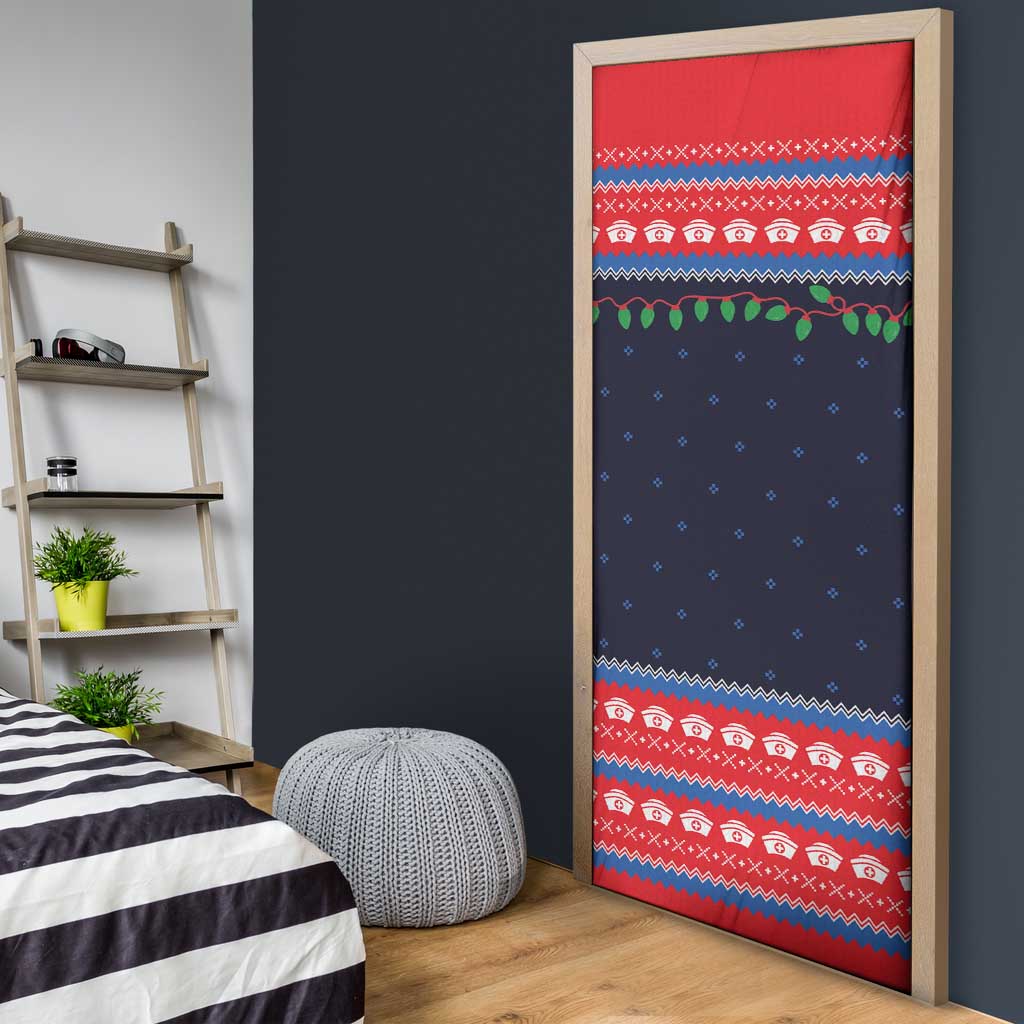 Merry Christmas Nurse Door Cover Stethoscope Tree Nurses and Medical Workers - Wonder Print Shop