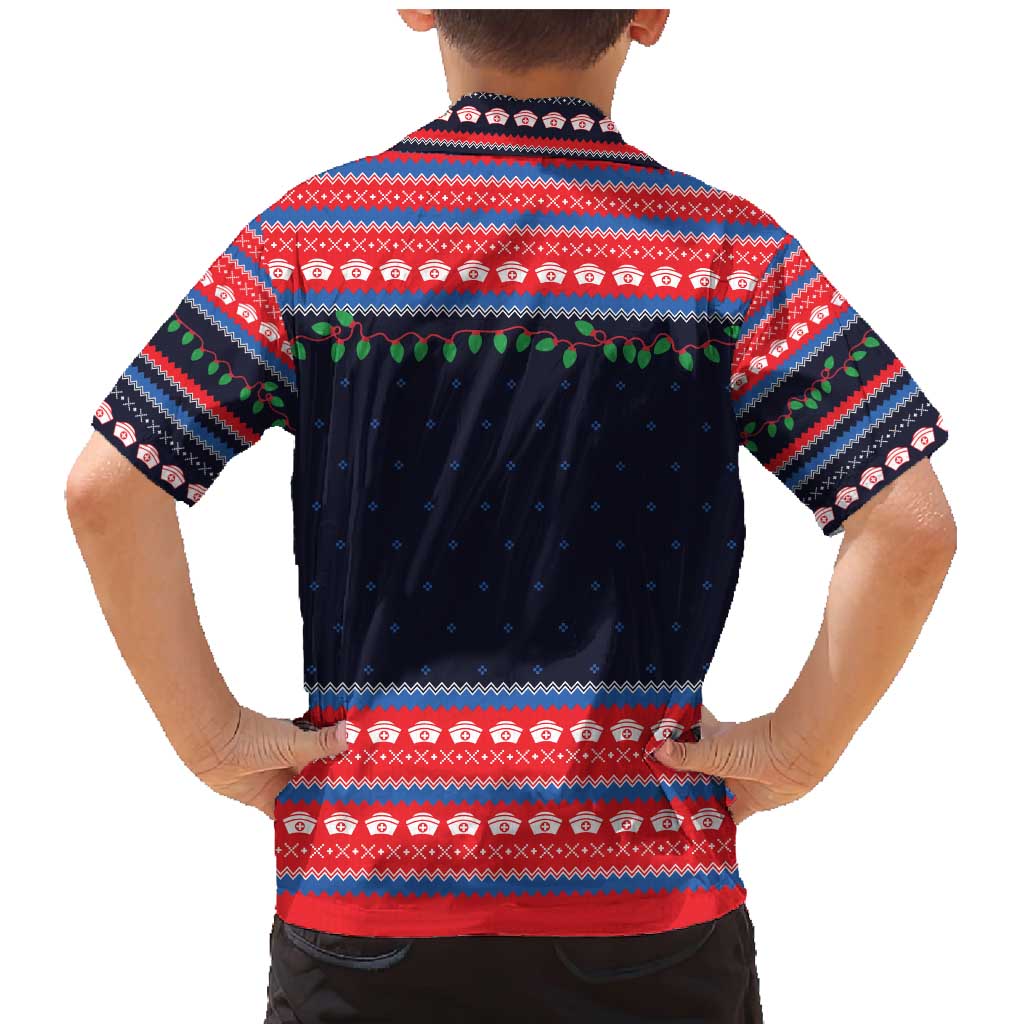 Merry Christmas Nurse Family Matching Mermaid Dress and Hawaiian Shirt Stethoscope Tree Nurses and Medical Workers - Wonder Print Shop