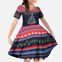 Merry Christmas Nurse Family Matching Off The Shoulder Long Sleeve Dress and Hawaiian Shirt Stethoscope Tree Nurses and Medical Workers - Wonder Print Shop