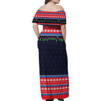 Merry Christmas Nurse Family Matching Off Shoulder Maxi Dress and Hawaiian Shirt Stethoscope Tree Nurses and Medical Workers - Wonder Print Shop