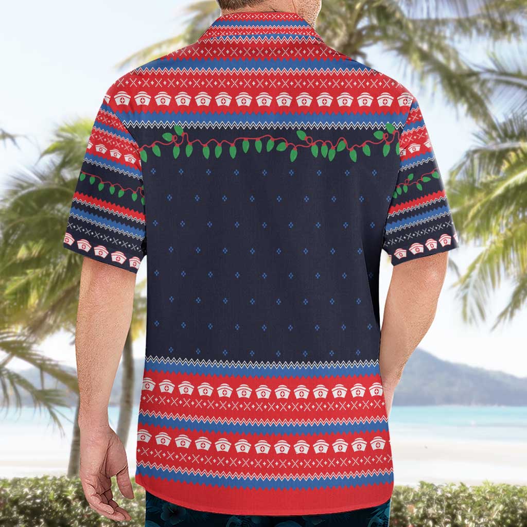 Merry Christmas Nurse Hawaiian Shirt Stethoscope Tree Nurses and Medical Workers - Wonder Print Shop