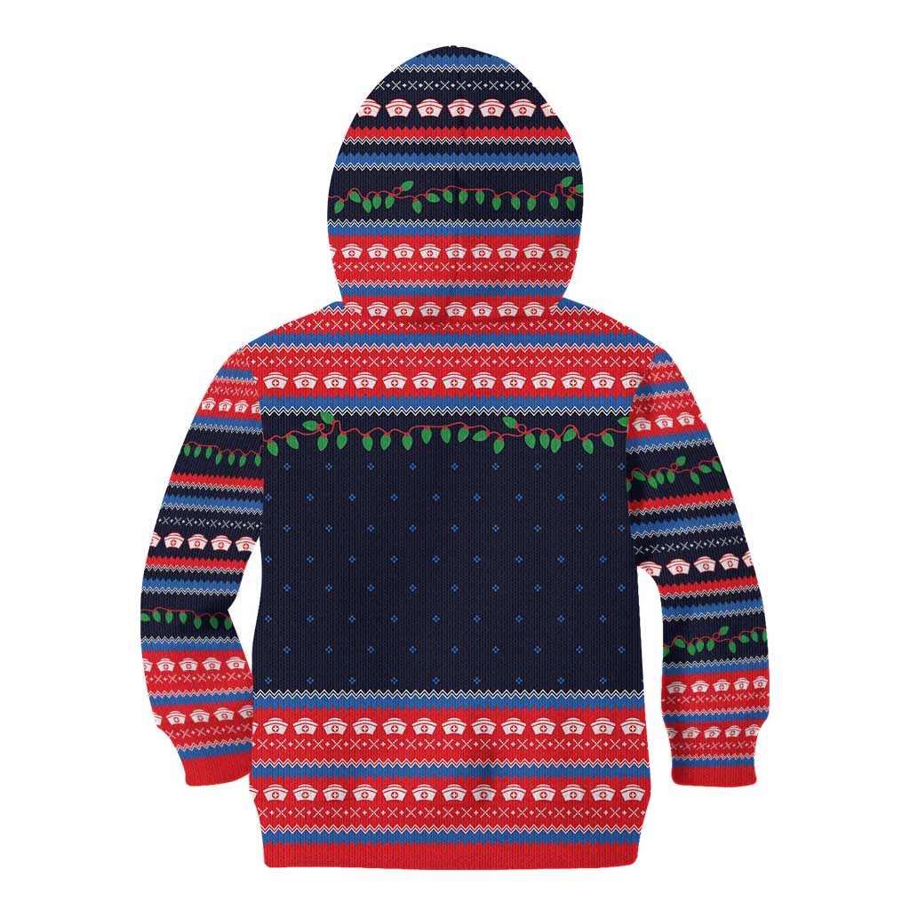 Merry Christmas Nurse Kid Hoodie Stethoscope Tree Nurses and Medical Workers - Wonder Print Shop