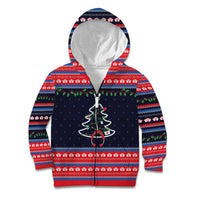 Merry Christmas Nurse Kid Hoodie Stethoscope Tree Nurses and Medical Workers - Wonder Print Shop