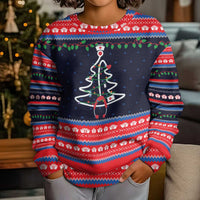 Merry Christmas Nurse Kid Ugly Christmas Sweater Stethoscope Tree Nurses and Medical Workers - Wonder Print Shop